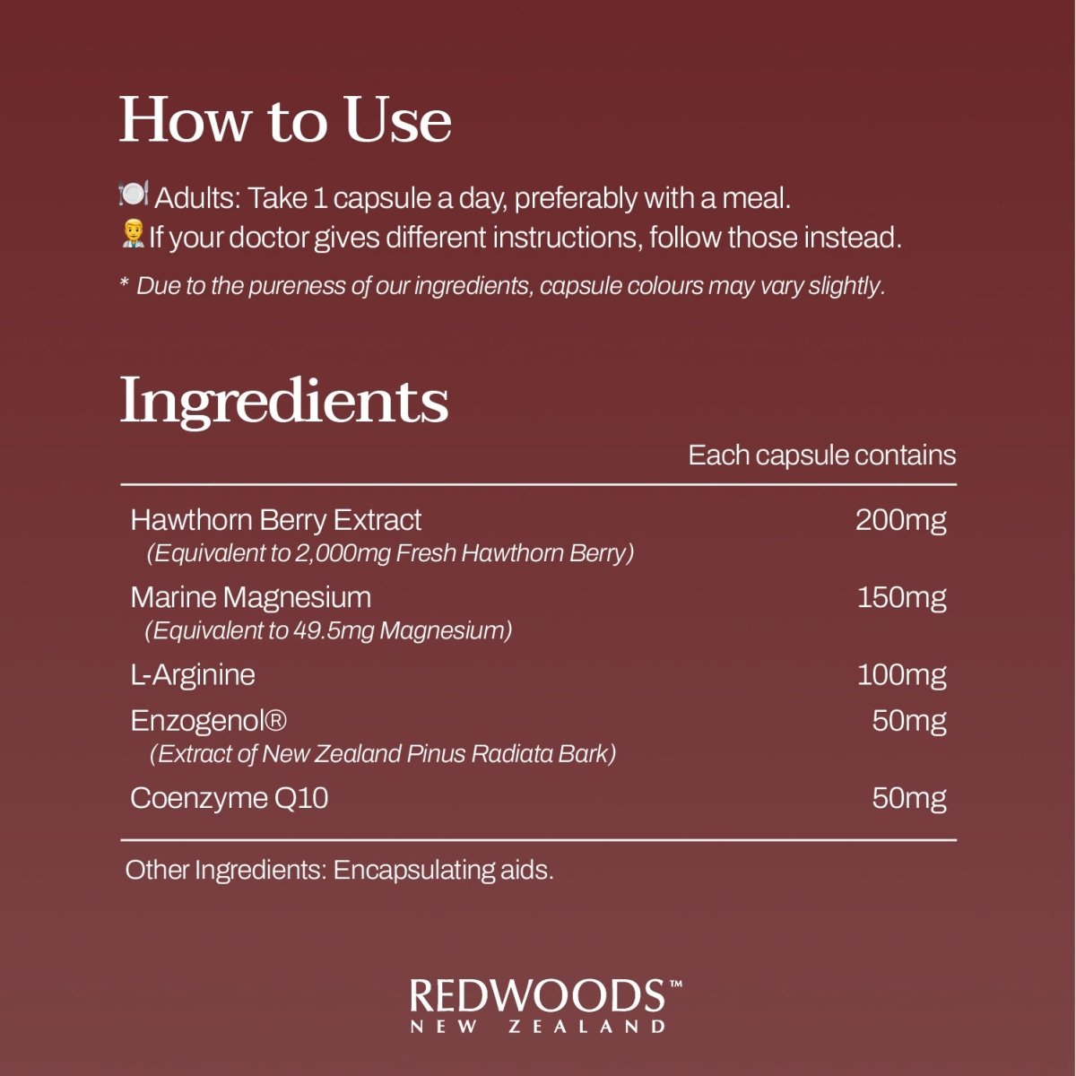 Blood Pressure Care 60 capsules - REDWOODSNZ