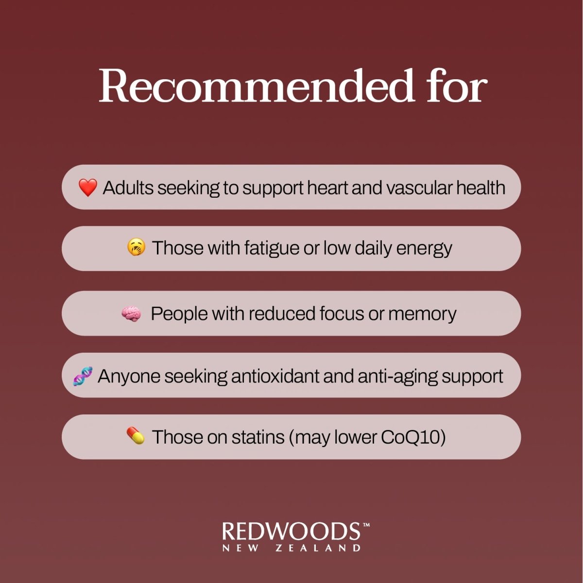 COQ10 300mg 60 capsules - REDWOODSNZ
