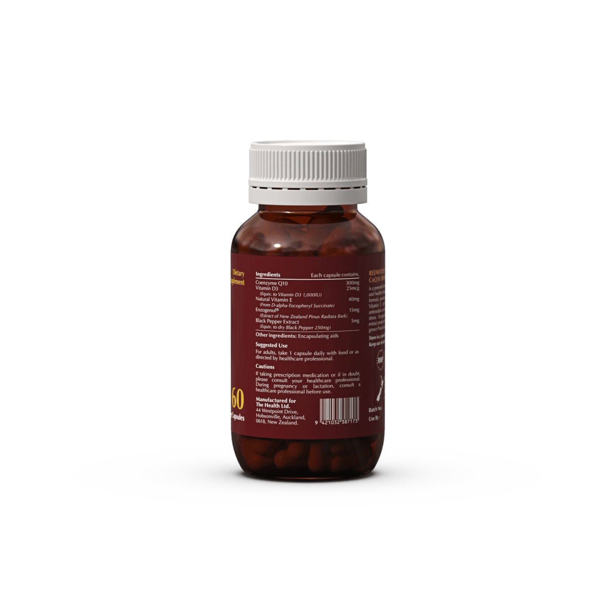 CoQ10 300mg_60caps - REDWOODSNZ