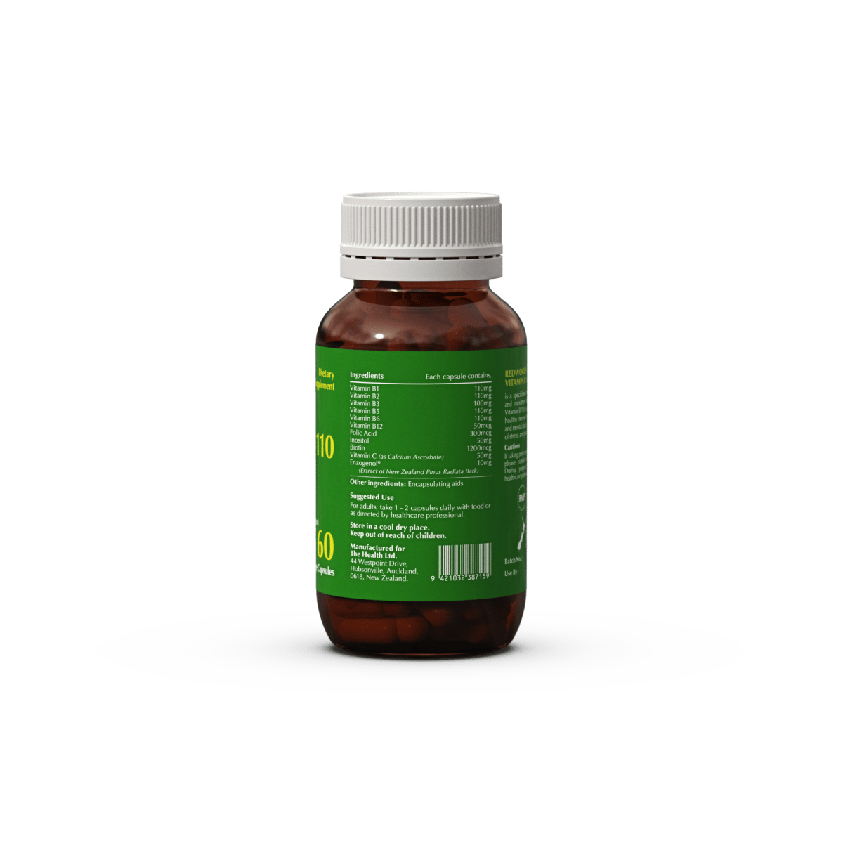 Vitamin B 110 Complex 60 capsules - REDWOODSNZ