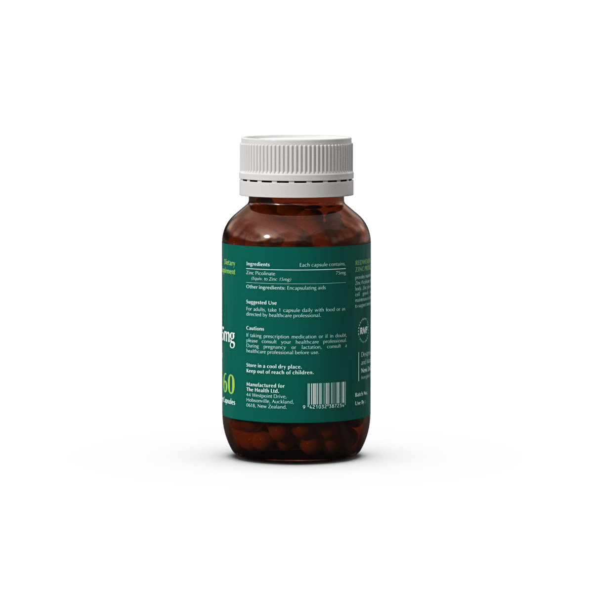 ZINC PICOLINATE 15mg_60caps - REDWOODSNZ