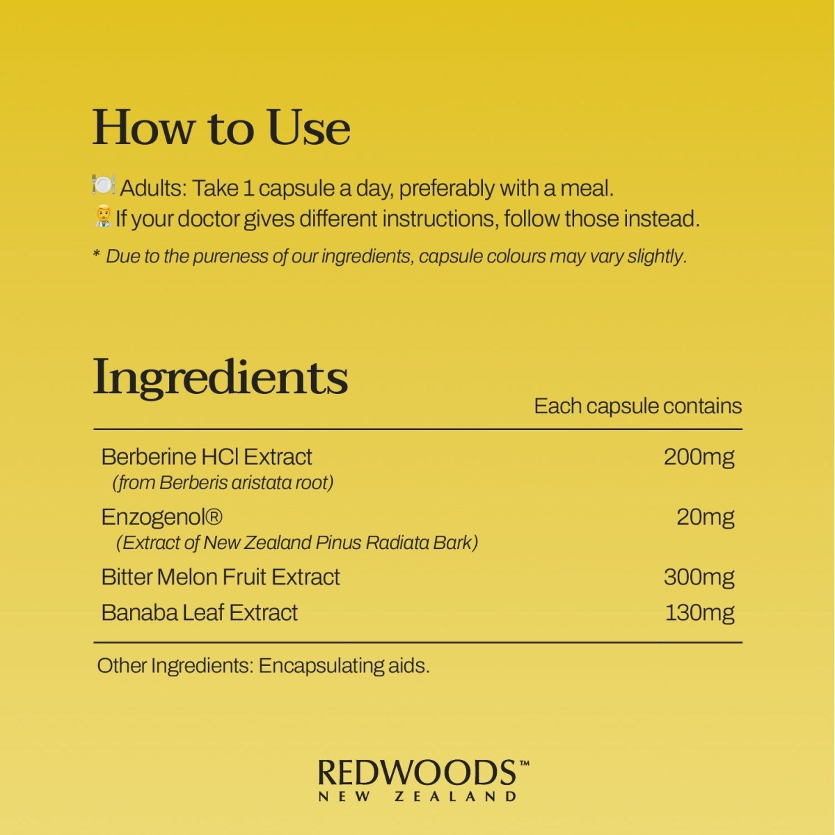 Berberine Complex 60 capsules - REDWOODSNZ