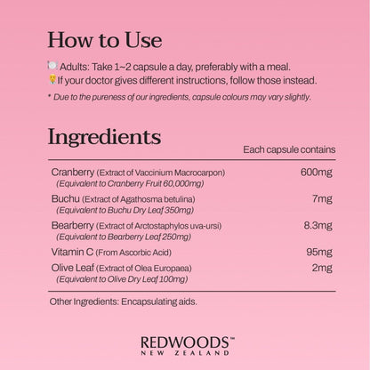 Cranberry 60,000 60 capsules - REDWOODSNZ