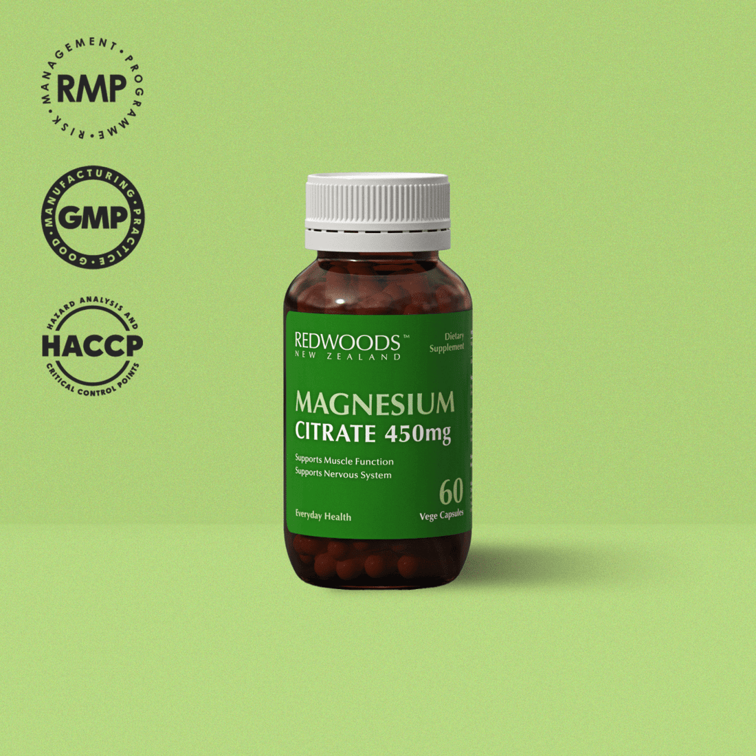 Magnesium Citrate 60, 120 capsules - REDWOODSNZ