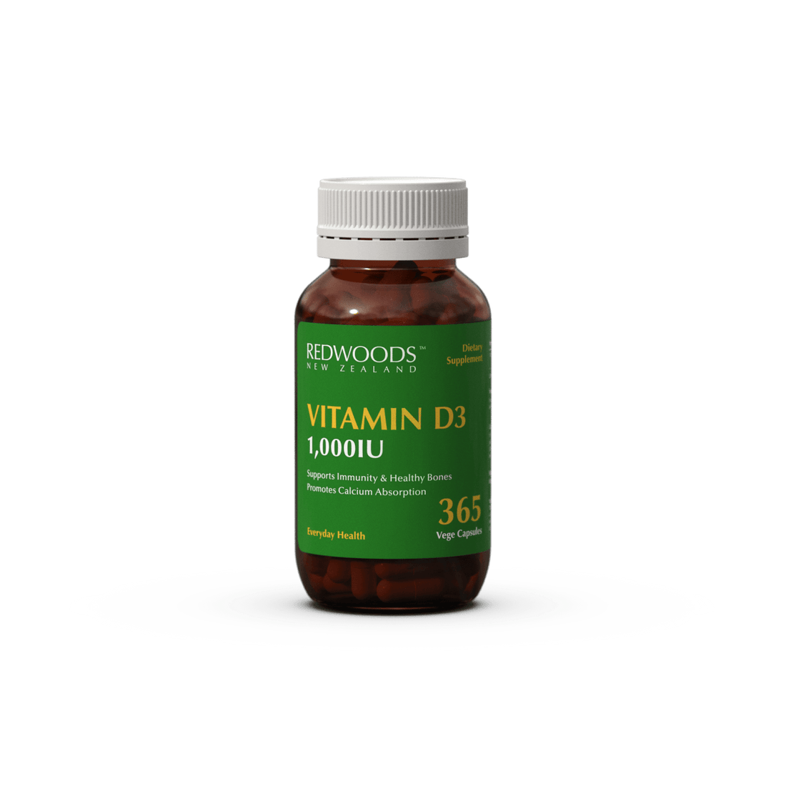 Vitamin D 1,000iu 365 capsules - REDWOODSNZ